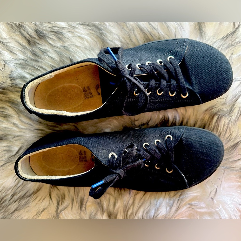 Birkenstock Sneakers (canvas), black, barely worn size 41 //9.5-10 NARROW